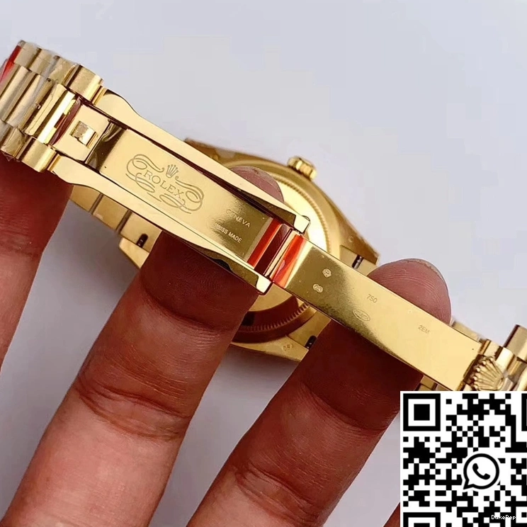 M128238-0022 Gold Yellow EW Gray Rolex Dial Factory Day-Date 0415